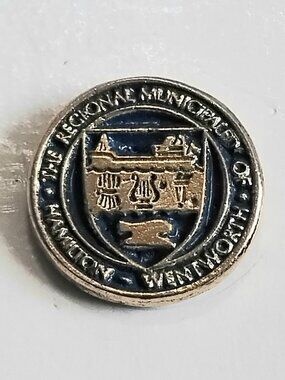 4/$20 Vintage The Regional Municipality Wentworth Brass/Enamel Collector's Pin!!